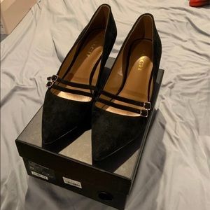Coach London Lux Suede Black High Heels